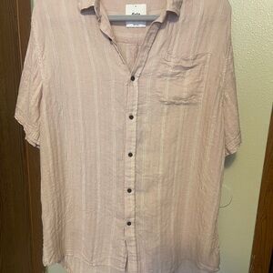 Katin XL Men's Pink SS Button Up Shirt
